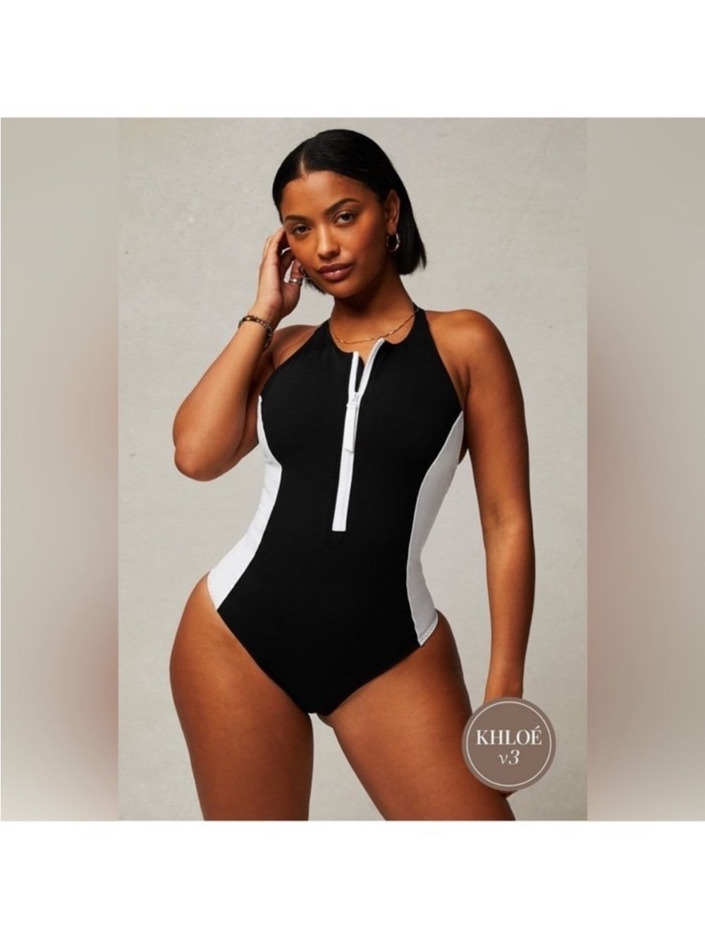 Fabletics Fabletics High Tide Zip-Front One-Piece Swimsuit Sz xl